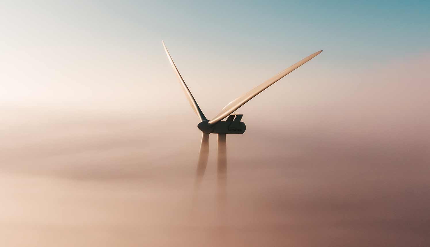 Wind Turbine in Clouds